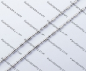 (price for 100 meters chain with 200pcs clasps) 2mm wide steel Round ball chain KJN150327