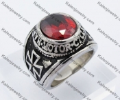 Iron Cross Biker Ruby Ring KJR010288