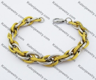 210×10mm Half Gold Plating Bracelet KJB0016SG