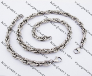 10mm Wide Neckalce & Bracelet Set KJS550016