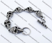 200×9.5 mm Steel Skull Bracelet KJB540003