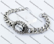 210×23 mm Steel Stone Biker Bracelet KJB540006