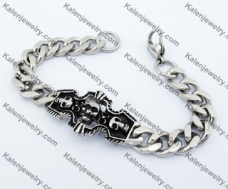 210×22 mm Steel Skull Bracelet KJB540011