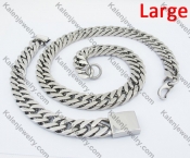 17mm Wide Large Neckalce & Bracelet Set KJS550726