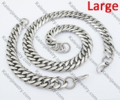 19mm Wide Large Neckalce & Bracelet Set KJS550727