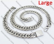 16mm Wide Large Neckalce & Bracelet Set KJS550747
