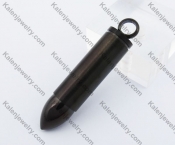 Black Hollow With Screw Top Bullet Pendant KJP110074