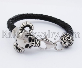 Skull Clasp Leater Bracelet KJB550207