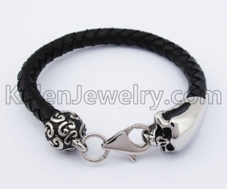 Skull Clasp Leater Bracelet KJB550208