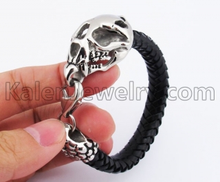 Tyrannosaurus Skull Clasp Leater Bracelet KJB550234