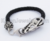 Dilophosaurus Skull Clasp Leather Bracelet KJB550237