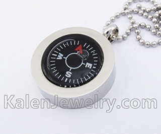 Stainless Steel Compass Pendant KJP140233