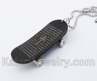 Stainless Steel Skateboard Pendant KJP140234