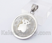Stainless Steel Bear Pendant KJP140241