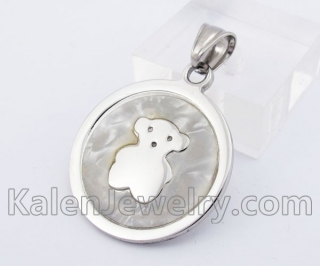 Stainless Steel Bear Pendant KJP140241