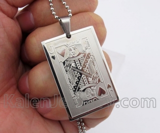 Stainless Steel Hearts Jack Pendant KJP140263