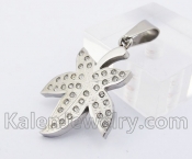 Stainless Steel Leaf Pendant KJP140282