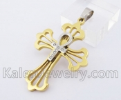 Gold Plating Cross Pendant KJP140322