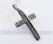 Black Plating Cross Pendant KJP140324