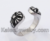 Floral Cross Sign Ring KJR370403