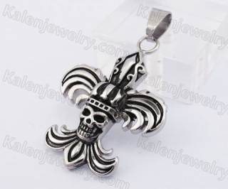 Fleur De Lis Skull Pendant KJP051350