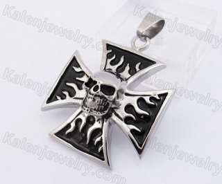 Iron Cross Skull Pendant KJP051352