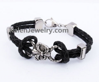 Fleur De Lis Leather Bracelet KJB550169