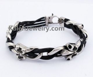 Fleur De Lis Leather Bracelet KJB550194