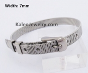 7mm Steel Mesh Wire Belt Buckle Bracelet KJB650012