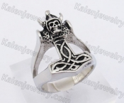 Skull Thor Hammer Ring KJR330153
