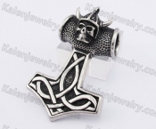 Vikings Skull Thor Hammer Pendant KJP350173