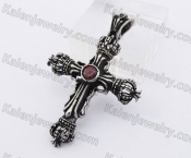 Red Stone Talisman Cross Pendant KJP350189