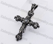 Black Stone Talisman Cross Pendant KJP350190