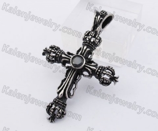 Black Stone Talisman Cross Pendant KJP350190