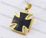 Gold Plating Iron Cross Pendant KJP350213