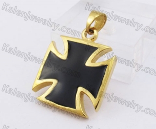 Gold Plating Iron Cross Pendant KJP350213