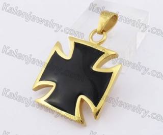 Gold Plating Iron Cross Pendant KJP350214