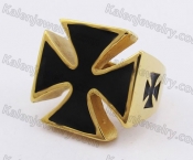 Gold Plating Iron Cross Ring KJR350259