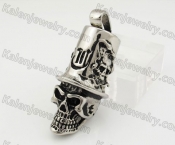 Stainless Steel Skull Pendant KJP600039