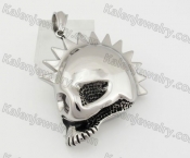 Large Stainless Steel Rogue Skull Pendant KJP600040