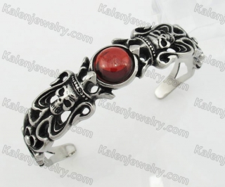 Stainless Steel Red Zircon Bangle KJB350102