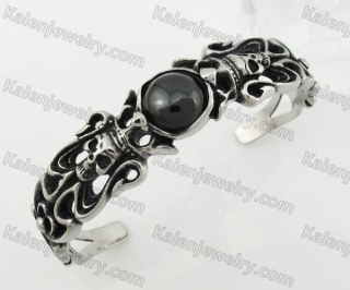 Stainless Steel Black Zircon Bangle KJB350103