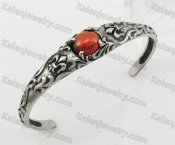 Stainless Steel Red Zircon Bangle KJB350116