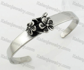 Stainless Steel Flower Bangle KJB350132
