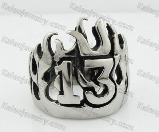 Stainless Steel Number 13 Ring KJR350272