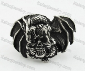 Stainless Steel Skull Ring KJR350279