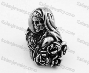 Stainless Steel Rose Ghost Ring KJR350287