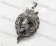 Small Stainless Steel Black Stone Wolf Pendant KJP170619