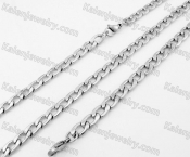 Stainless Steel Figaro Chain Set KJS540002