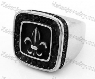Stainless Steel Fleur De Lis Ring KJR350331
